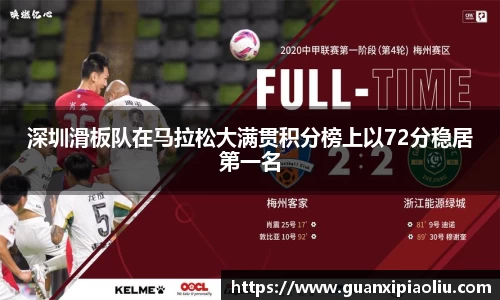 深圳滑板队在马拉松大满贯积分榜上以72分稳居第一名